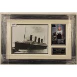 Titanic Interest, an autographed photograph of the Titanic by Milvina Dean, 52 x 35cm.