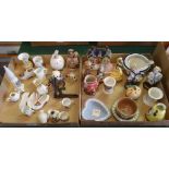 A small quantity of ceramics to include: Crested china, a Staffordshire porcelain money box,