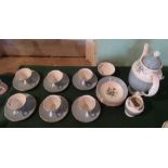 A Royal Doulton Rose Elegans coffee service, TC1010, comprising: coffee pot, cream jug, sugar bowl,