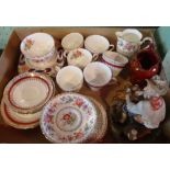 A quantity of ceramics, to include: a Capodimonte figurine, Grafton china teawares and other items.
