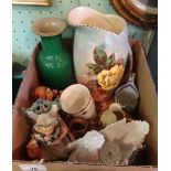 A quantity of miscellaneous ceramics, to include: a Goebel figurine, a Royal Winton jug,