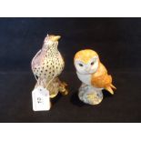 A Beswick Thrush, no. 2308 in gloss finish, together with a Beswick Owl, no. 2026 in gloss finish.