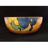 A 1930's Clarice Cliff 'Cafe au Lait' fruit bowl in the Autumn pattern,