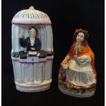 Two 19th century Staffordshire flatback figurines 'Charles Haddon-Spurgeon',