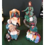 Three Royal Doulton ceramic figurines, to include: 'Silks & Ribbons' (HN2017),
