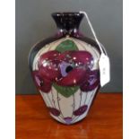 A Moorcroft shouldered vase in the Rennie Rose pattern,