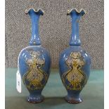 A pair of early 20th century Royal Doulton stoneware vases,