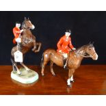 A Beswick huntsman figurine, numbered 868, together with another Beswick huntsman on horseback.