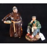 Two Royal Doulton figurines, 'The Jovial Monk' HN2144 and 'The Wayfarer' HN2362.