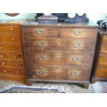 A George III oak chest,