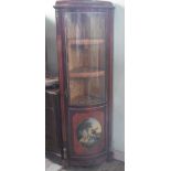 A reproduction French vernis martin corner vitrine.