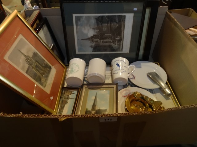 A mixed lot, including framed and glazed coloured engravings, commemorative mugs, - Image 2 of 2