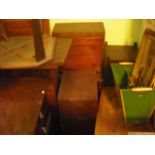 A mixed lot of small furniture, including: worktable, two drawer chest, 1950's magazine stand,