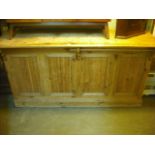 A pitched pine shop counter,