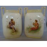 A pair of 19th century spill vases,