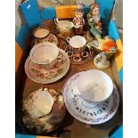 A mixed lot of decorative ceramics, including: a Royal Crown Derby Imari cabinet cup and saucer,