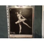 An ink signed photograph of Margot Fonteyn.