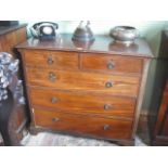 A 19th century mahogany chest,