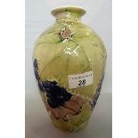 A late 20th century earthenware vase of baluster form,