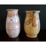 Two Charlotte Rhead Crown Ducal vases,