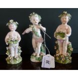 A 19th century Derby-style porcelain figurine, modelled as a putti,