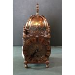 An early 20th century brass lantern clock (26cm).