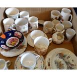 A good collection of Victorian and later commemorative china, including: mugs,