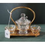 A mid-20th century Baccarat glass cruet set,