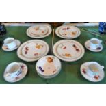 A quantity of Royal Worcester Evesham Vale tableware, to include: dinner plates, dessert bowls,