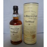 A bottle of Balvenie PortWood Single Malt Scotch Whisky, aged 21 years, in original box, 70cl,