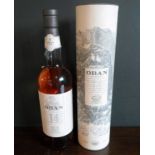 A bottle of Oban Single Malt Scotch Whisk, aged 14 years, in original tube, 70cl, 43% vol.