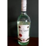 A bottle of Bacardi Ron Superior, bottled and imported from Nassau, Bahamas, 1L, 40% vol.