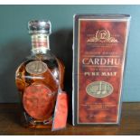 A bottle of Cardhu Speyside Pure Malt Scotch Whisky, bottled in the 1980s, aged 12 years,