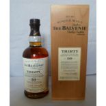 A bottle of Balvenie Thirty Single Malt Scotch Whisky, aged 30 years, in wooden presentation box,