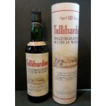 A bottle of Tullibardine single Highland Malt Scotch Whisky, 1980's, aged 10 years, 70cl, 40% vol,