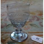 An early 19th century cut glass rummer,