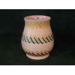 A 1950's Poole Pottery Contemporary vase, in the Horizontal Rope pattern,
