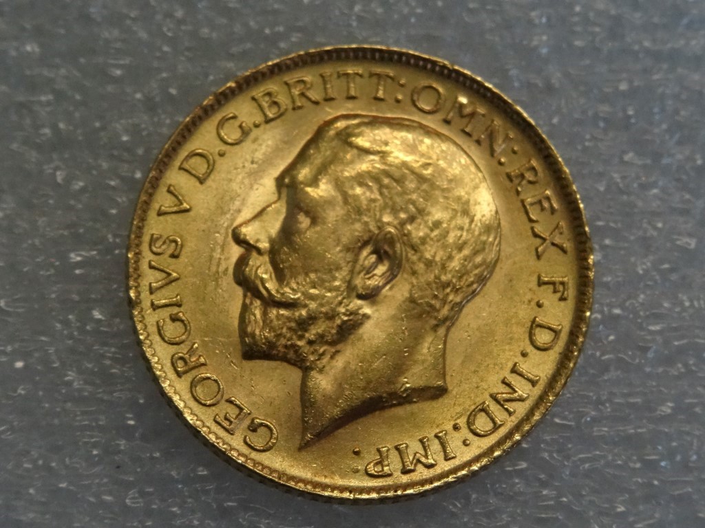A George V sovereign, 1911.