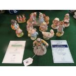 A collection of twelve Beswick and Royal Albert Beatrix Potter and Wind in the Willow figurines,