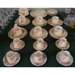 A Bodley 5733 pattern part-tea service, circa 1880, comprising: two sets of six cups and saucers,