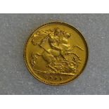 An Edward VII half-sovereign, 1905.