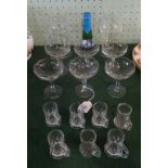 Six Babycham branded glasses,