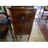 An Edwardian mahogany two drawer filing chest (45cm wide).