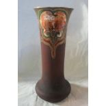 A Rosenthal tall vase decorated in the Art Nouveau manner,