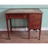 An early 20th century four drawer lady's writing table (91cm x 52cm).