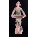 A large 20th century Art Nouveau porcelain figure,