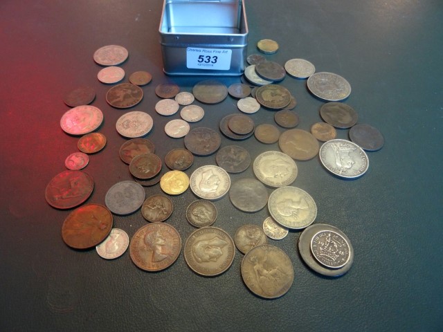 A mixed quantity of coins, 19th century and later, to include: a 1937 crown, half crowns and others.