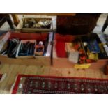 Two boxes containing a large quantity of Hornby Dublo Railway, to include: seven engines,