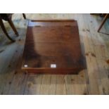 Nineteenth century mahogany desk top writing slope (49cm wide).