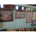 Three framed and glazed presentation sets of cigarette cards entitled: Treasure Trove 1937,